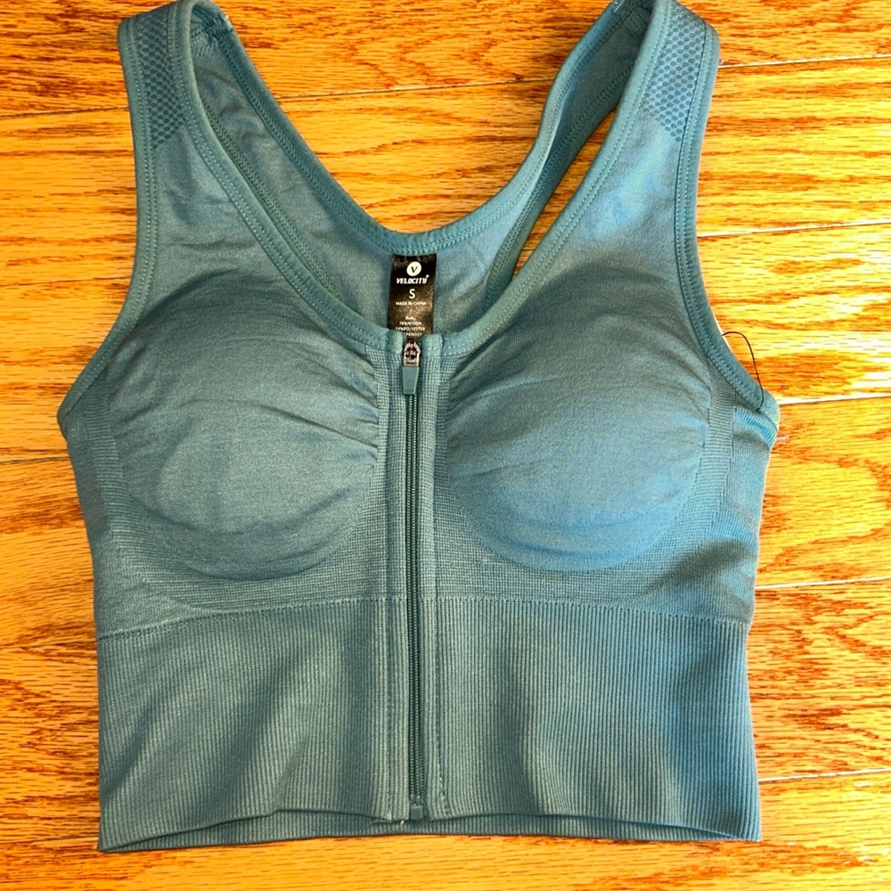 Women's green Sports Bra